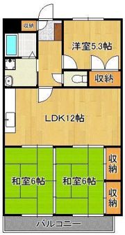 クラウンハイム若園の間取り画像