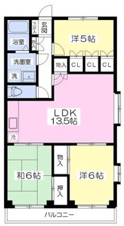 サンナップヒルズⅡBの間取り画像