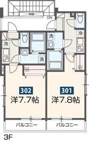 MELDIA南与野Ⅳの間取り画像