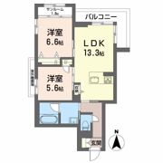 ウィステリア蜷川の間取り画像
