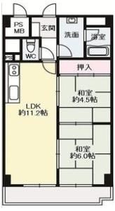 チサンマンション第五江坂の間取り画像