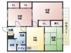 エステートピア瀬田A棟の間取り画像
