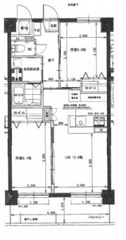 福富リングマンションの間取り画像