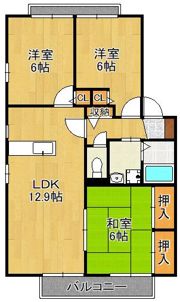 ターフ潤A棟の間取り画像