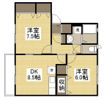 コーポラス板野Aの間取り画像