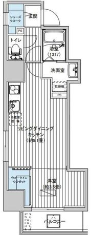 レ・ソール本八幡パラシオンの間取り画像