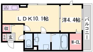 メゾンエトワール神戸中道通の間取り画像