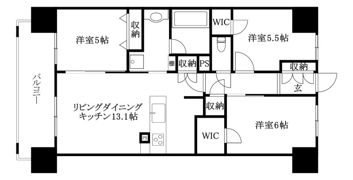 レーベン御宝町アルビオ・タワーの間取り画像