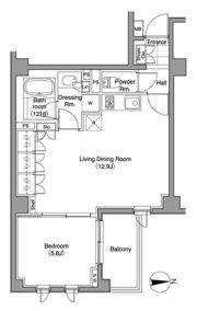 コートレアル三田綱町の間取り画像