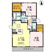 フローレンA･B棟 B棟の間取り画像