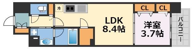 アーバネックス同心Ⅱの間取り画像