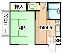 サンヒルズB棟の間取り画像