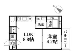 MAXIV CITY神戸鷹取DUEの間取り画像