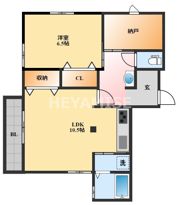 喜井貸家の間取り画像