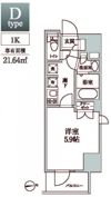 レジディア中延Ⅱの間取り画像