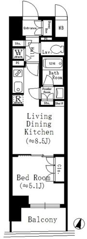 シティカレント新大阪の間取り画像