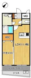 ヒルズ折尾の間取り画像