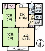 フレグランス中井 A棟の間取り画像