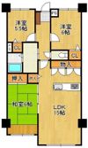 ソリーナ浅川学園台 502号室の間取り画像