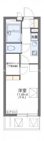 レオパレスオリーブ48の間取り画像