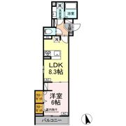 D-ROOM PREMIUM 多磨霊園駅の間取り画像