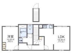 レオパレスイースト浅川の間取り画像