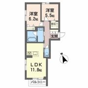 セレナヴィラ中川の間取り画像