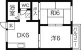 サンシャイン石田 Aの間取り画像