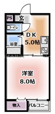 マンションサンベルの間取り画像