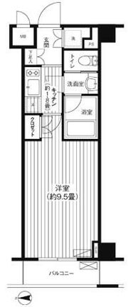 グランハイツ東新宿の間取り画像