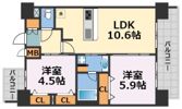 プレサンス堺筋本町エグゼブランの間取り画像