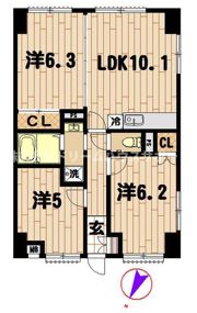 WITH PLACE MORISAKIの間取り画像