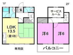 ハイホーム琴C棟の間取り画像
