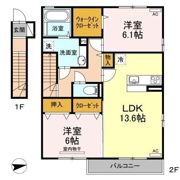 A＆M朝生田 A棟の間取り画像