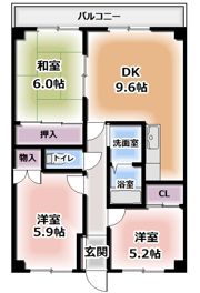 ケントマンションの間取り画像
