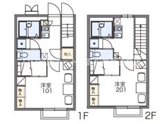 レオパレスアントラーの間取り画像