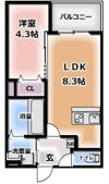 リエート大橋町の間取り画像