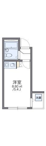 レオパレス中台第2の間取り画像