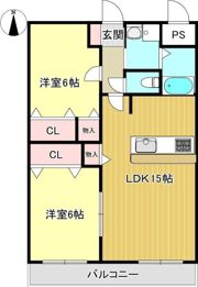 パレロワイヤル小松町の間取り画像