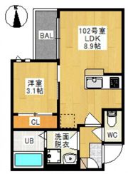GRANDTIC 下伊福 EXの間取り画像