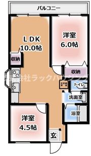 コーポラス都Ⅱの間取り画像