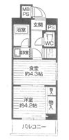 ルネ天満の間取り画像