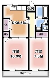 メゾン忍ケ丘の間取り画像