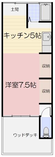 旭東町長屋の間取り画像