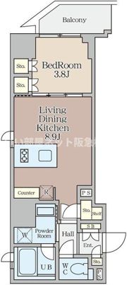 クレストコート堂島の間取り画像