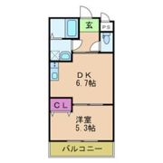 西緑丘グランハイツDの間取り画像