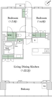 ザ・エンブル七間町の間取り画像