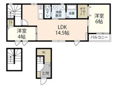 ハピネス矢賀の間取り画像