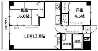 オレンジコート高松の間取り画像