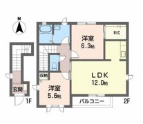 パルティータⅡ A棟の間取り画像